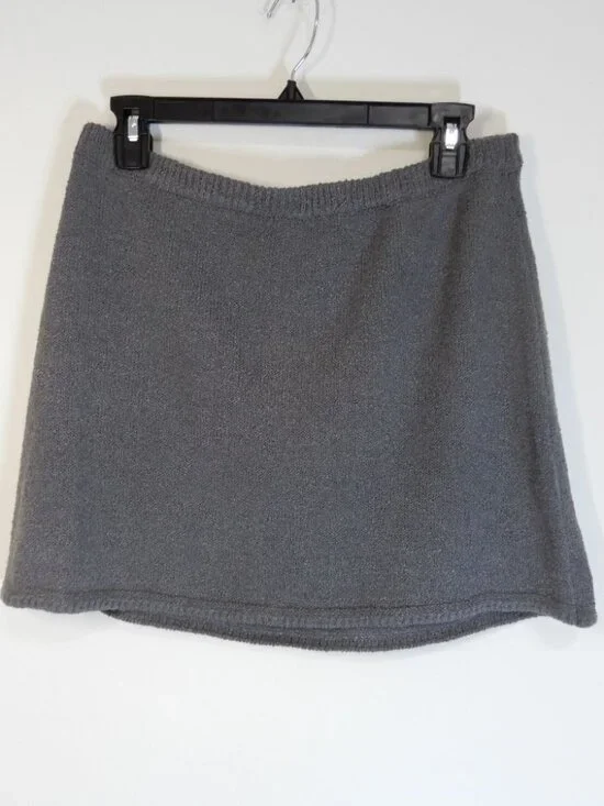FREE PEOPLE FP BEACH Rhea Sweater Longline VEST & Mini SKIRT SET Size L Grey NEW - Picture 7 of 7